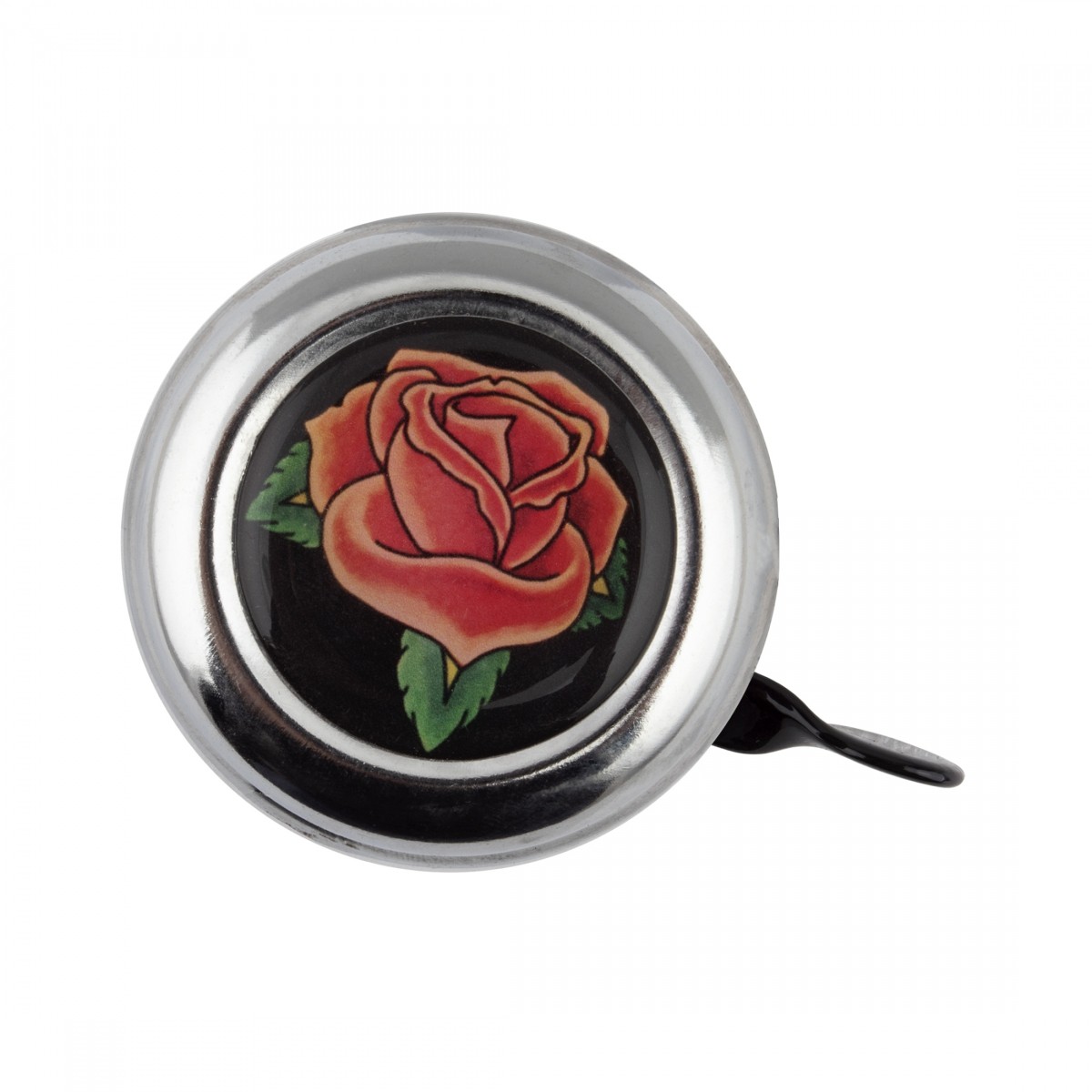Велосипедный звонок Tattoo Rose из хромированной стали с серебряным рычажком - Громкая и долговечная езда на велосипеде 3290₽