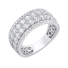 2.00 Ct Certified VS/FG Lab Grown Diamond Wedding Anniversary Band 925 Silver