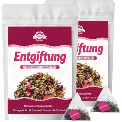 Detox Tee Abnehmen Entgiftung Kräutertee Wasserhonig Pfirsich
