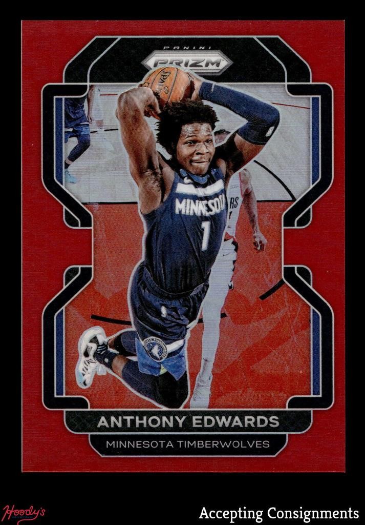 2021-22 Panini Prizm Red #37 Anthony Edwards 263/299 TIMBERWOLVES