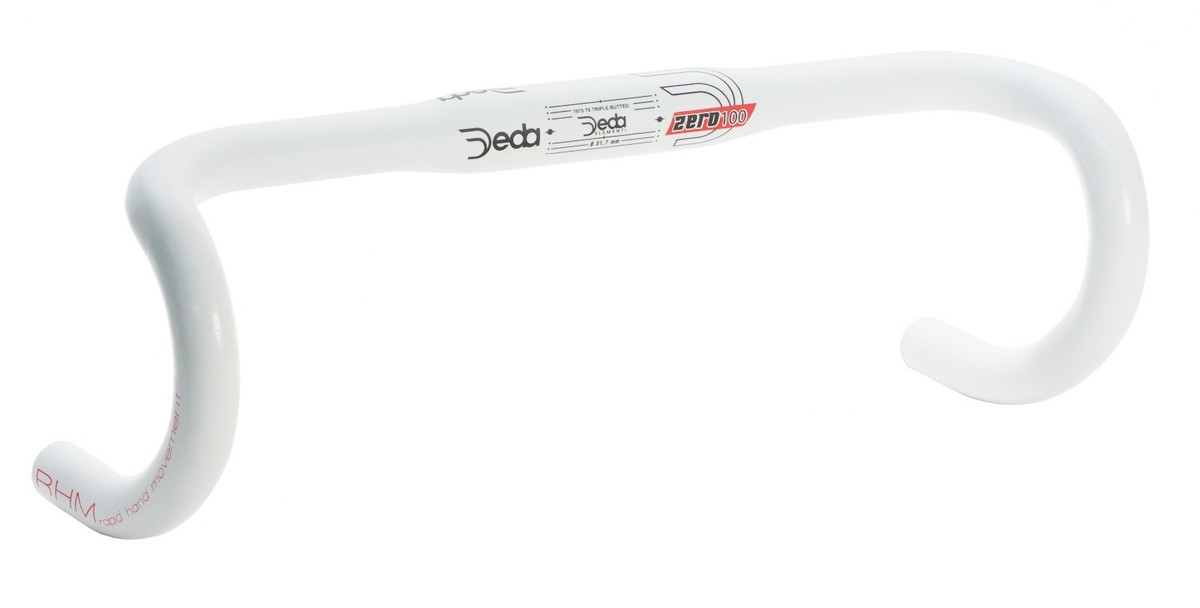 Deda Elementi Zero100 セット ホワイト Deda Elementi Zero 100 Road Handlebar RHM Satin White 31.7mm 42cm