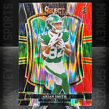 2025 Select - Arian Smith Rookie RC - #177 B/R SHOCK PRIZM JETS MINT