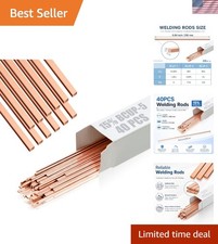 40 Sticks 15 Silver Brazing Rods 0.050"x1/8"x10" for HVAC, Refrigeration, Weldi