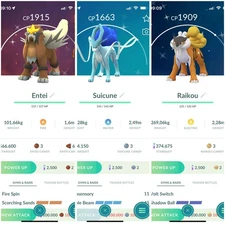 ✨Shiny Entei, Suicune, Raikou✨ - P T C 80.000 stardust - Description