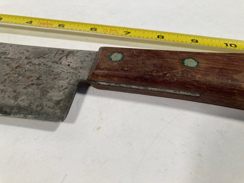 VTG Russell Green River Works LIGHT Butcher Chef Kitchen Meat Cleaver Knife 6.5" - Picture 2 of 4