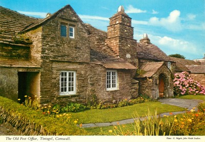 c19571 The Old Post Office Tintagel Cornwall England John Hinde Postkarte