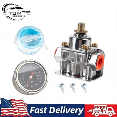 #ad 12 804 Low Fuel Pressure Adjustable Regulator Gauge For Quick Fuel Carburetor $44.95