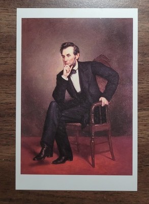 PRESIDENT ABRAHAM LINCOLN - 4x6 POSTCARD - UNUSED - EXCELLENT CONDITION