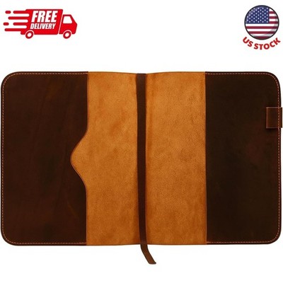 Brown Leather Journal Cover XXL   Refillable Notebook Cover 8.5 x 11, Handmade