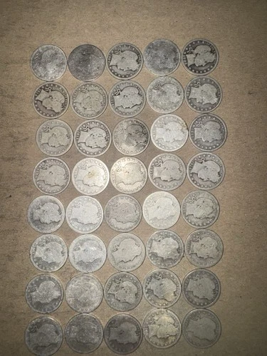 Silver Barber Quarters Roll 40