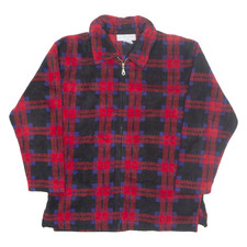 JENNIFER ACTIVEWEAR Giacca in Pile Donna Rosso Check M