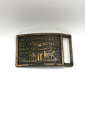 Original Levi s Gürtelschnalle Buckle Bronze Messing Vintage Levi Strauss & Co.