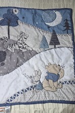 Lambs  Ivy Forever Pooh Disney Baby Blanket Comforter Quilt Tigger Piglet Blue