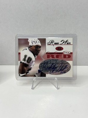 Roddy White Rookie Auto /50 +2 Falcons UAB Atlanta NFL NCAA Football 2005 Sage