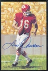 LEN DAWSON SIGNED GOAL LINE ART CARD~FOOTBALL HALL OF FAME~HOF AUTO~KC CHIEFS