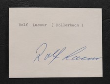 17164 Rolf Lacour Ringen Autogramm auf Zettel