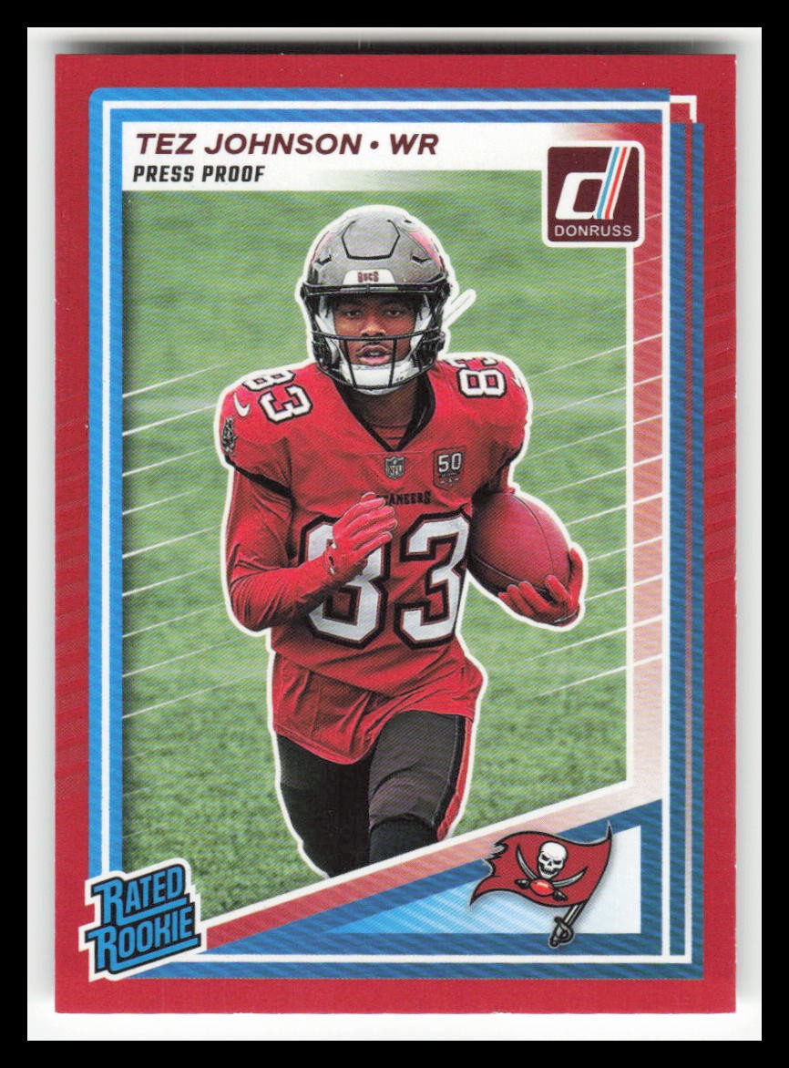 2025 Donruss Press Proof Red #313 Tez Johnson RR