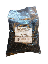 Beadtin Black Opaque 9MM Barrell Pony Beads - 500 Pcs