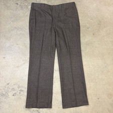 Vintage 70s 80s Wool Trousers Size 38 Brown