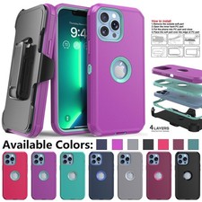 For iPhone 12 Pro Max Case Cover Rugged Shockproof Heavy Duty Belt Clip Holster