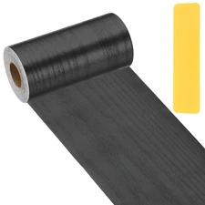 4.7x33' Self-Adhesive Wood Grain Repair Tape with Scraper, Black Wood Grain