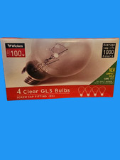 Wickes 4 Clear GLS Bulbs ES Screw Type Compact Bulb Same Fit 230v Dimmable