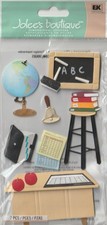 Jolees Boutique " TEACHER "classroom books Dimensional Scrapbooking Stickers