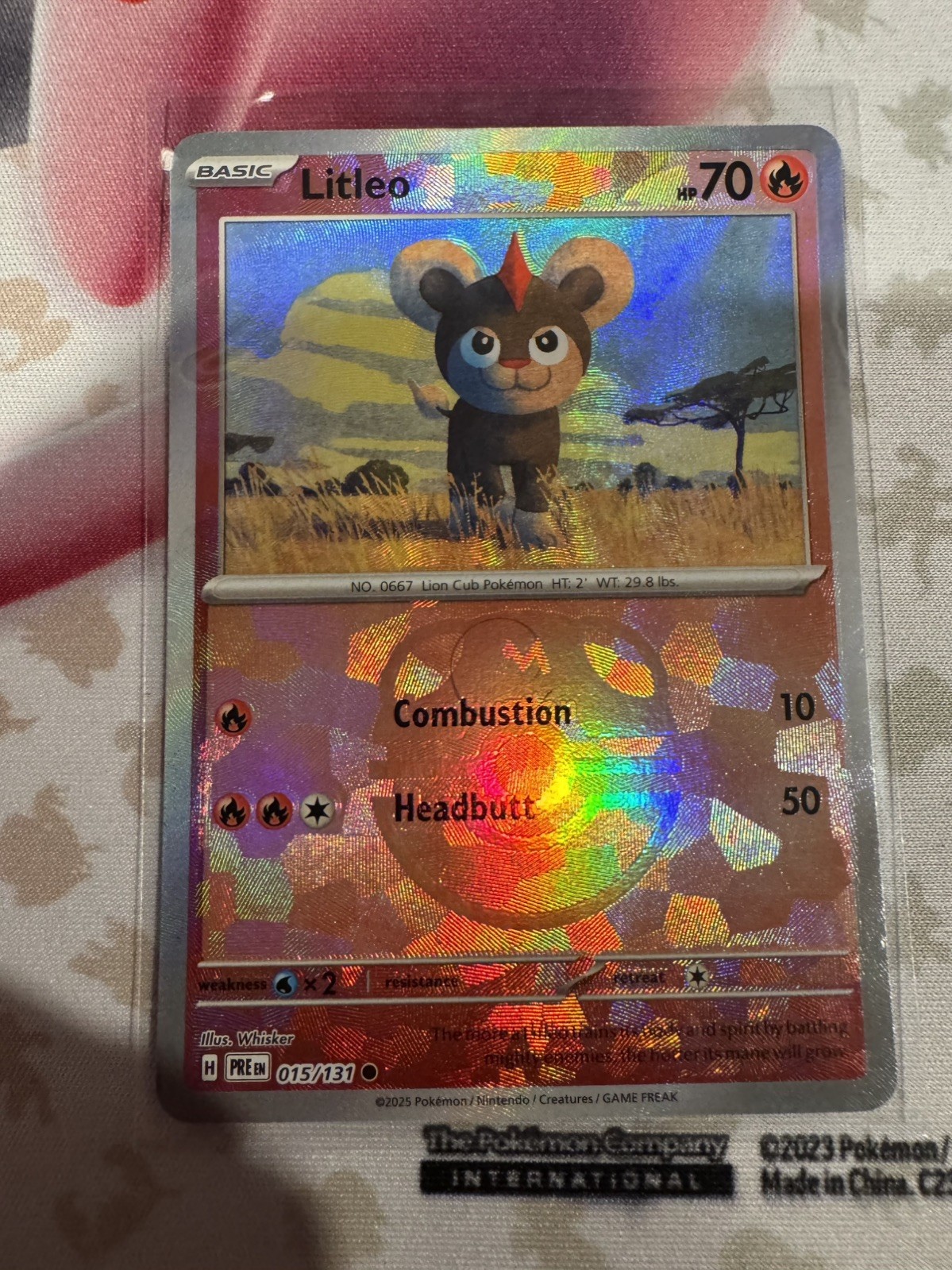 Litleo (Master Ball Pattern) 015/131 Sv: Prismatic Evolutions Holo NM