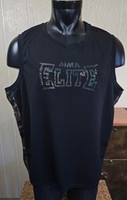MMA Elite Tank Top Men's 2XLarge Black Sleeveless Camouflage Activewear