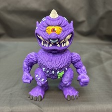 3D Printed Purple Monster With Horn On Head Moveable Arms & Head