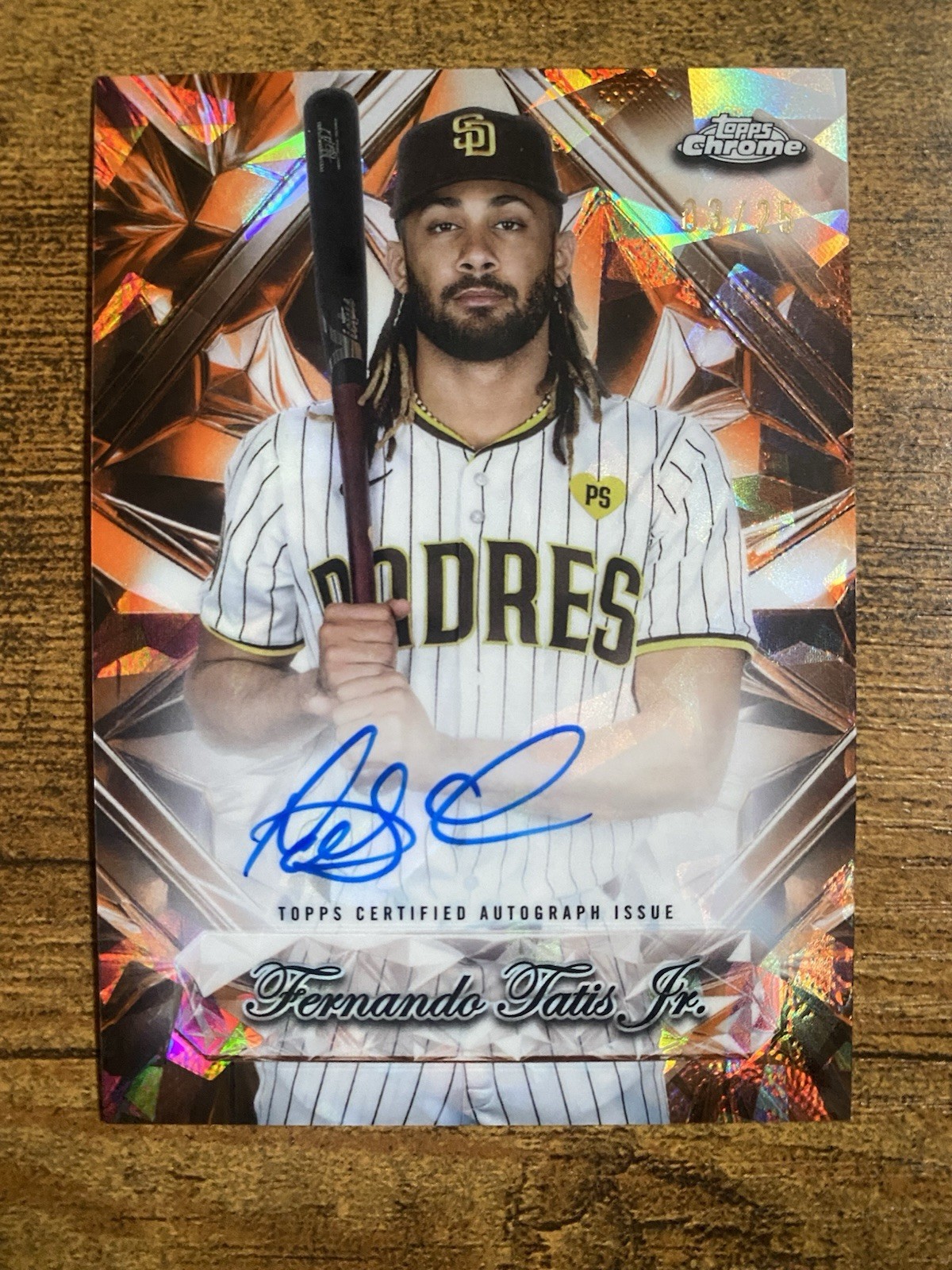 2025 Topps Chrome Sapphire Selections Fernando Tatis Jr. Orange Auto #03/25!