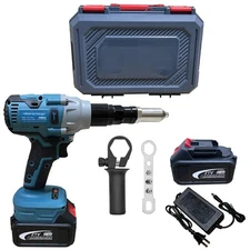 Cordless Electric Rivet Gun Tool, 21V Electric Automatic Brushless Blind Rive...