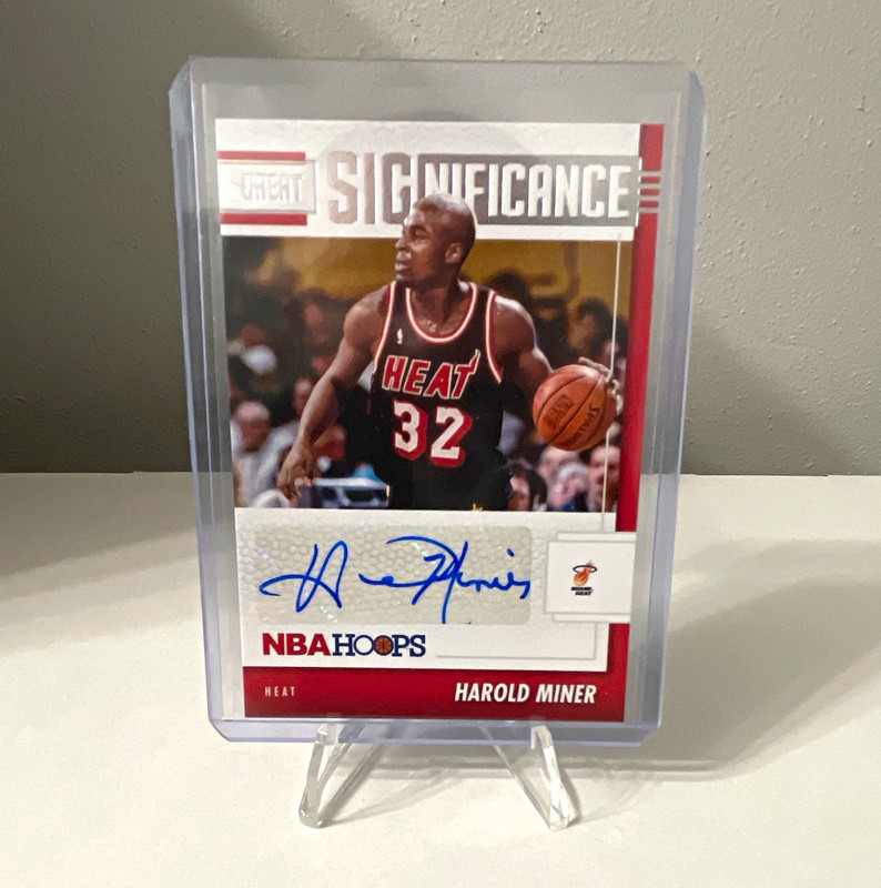 Panini 2021-22 NBA Hoops Great Significance Harold Miner Auto GS-HMN Heat