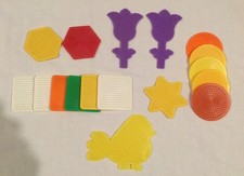 Lot Of 17 Perler Beads Pegboards