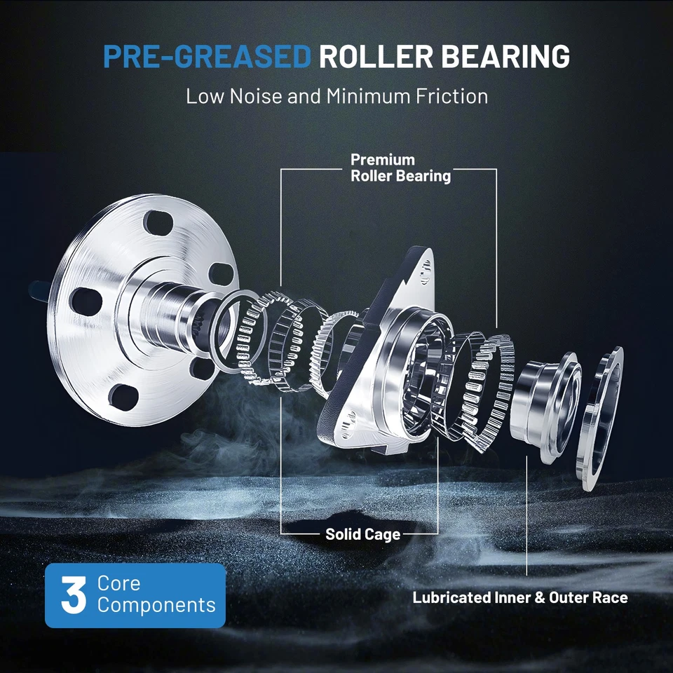 Pair 2WD Front Wheel Bearing & Hubs for 2014-2018 GMC Sierra 1500 Yukon Tahoe - Image 3 of 4