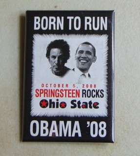 Barack Obama 2008 Ohio Springsteen concert campaign pin button political