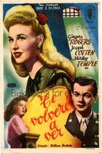 1944 Spanish Playbill Flyer Te Volvere a Ver I'll Be Seeing You Shirley Temple