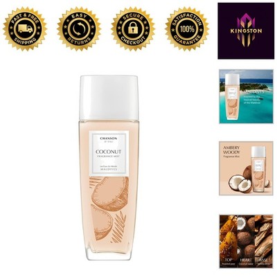 Chanson Women's Coconut Hair & Body Mist 2.5 fl oz - Light, Uplifting Scent