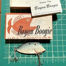 Vintage Bayou Boogie 601 Shad Lure Original Box Papers Hawk Fish St Louis