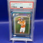 2024 Panini Donruss Optic - Rated Rookie Bo Nix #209 Aqua Prizm /299 (RC) PSA 9
