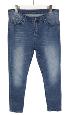 CHEAP MONDAY Dropped Destination Jeans Men's W31/L32 Slim Stretch Whiskers Faded