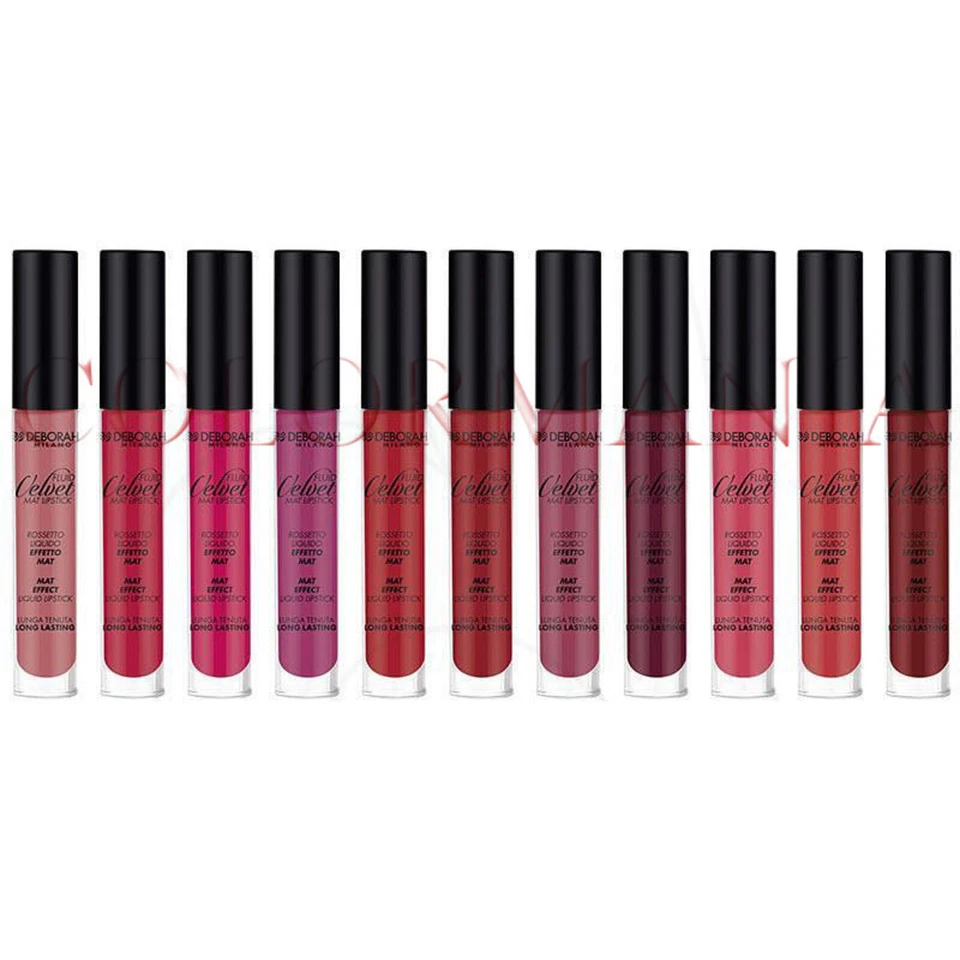 DEBORAH FLUID VELVET MAT LIPSTICK ROSSETTO LIQUIDO LUNGA TENUTA NO TRANSFER