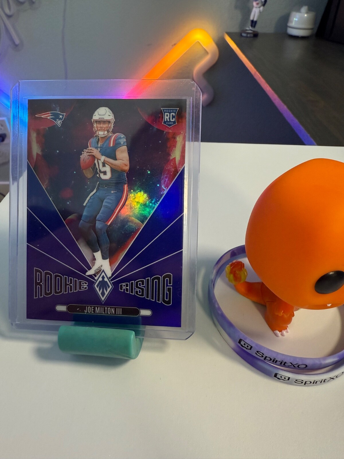 2024 Panini Phoenix Joe Milton III Rookie Rising Blue /50