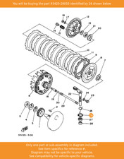 YAMAHA Circlip, 93420-28055 OEM SR125 TW125 XT125 XT350 TT250 XT250 SR250 TW200