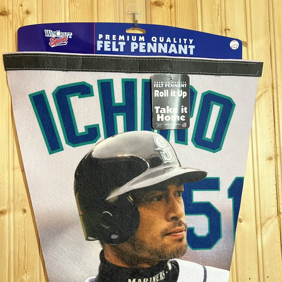 "Banderín Ichiro Suzuki Seattle Mariners Y2K Big Face Wincraft MLB béisbol 40""" Foto 2 de 4