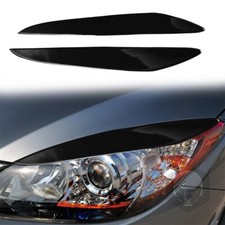 Gloss Black Front Headlight Eyelids Eyebrow Cover For Mazda 3 Mazda3 Jdm 2010-13