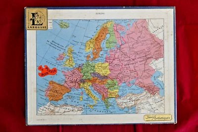 Ancien Puzzle Europe Jeux Artistiques Larousse - Puzzle en bois - Complet - Photo 1/4
