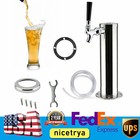 Single Tap Draft Beer Tower Kegerator Bar Single Chrome Faucet Stainless Steel!