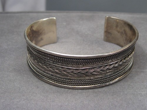 Sterlingsilber .925 Manschette Armband. 41g, 7.0 ", 20mm - Bild 3 von 12