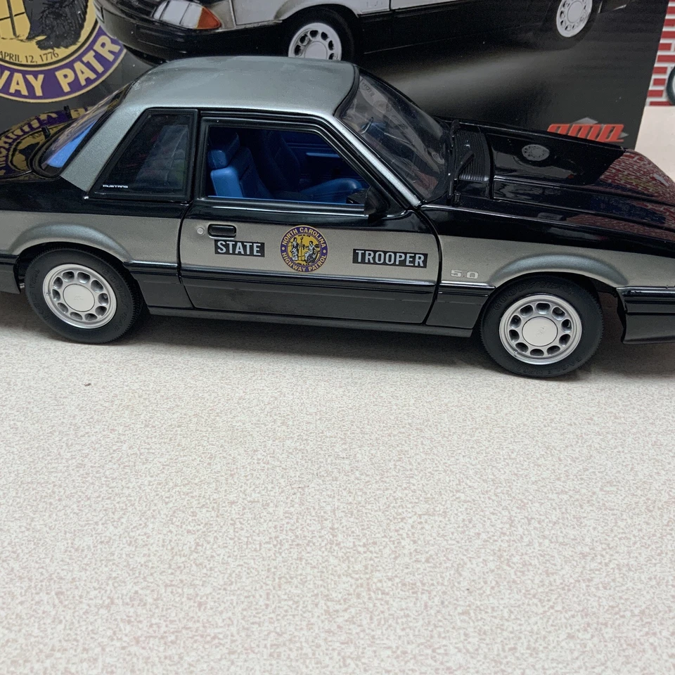 1/18 GMP 1993 Ford Mustang 5.0 SSP North Carolina Highway Patrol In Stock 18976 - Image 2 of 4